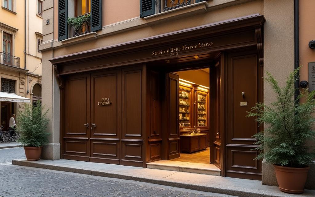 Facciata esterna elegante di Studio d'Arte Fiorentino, Via dei Neri, Firenze