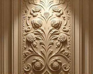 Decorazione murale a rilievo con ornamenti classici