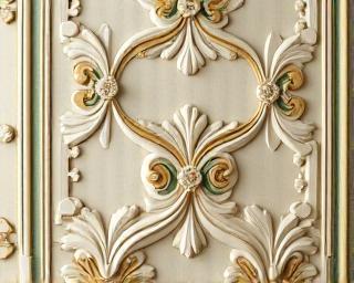 Decorazione in stile Liberty con motivi floreali geometrici